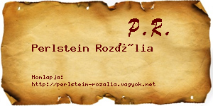 Perlstein Rozália névjegykártya