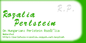 rozalia perlstein business card